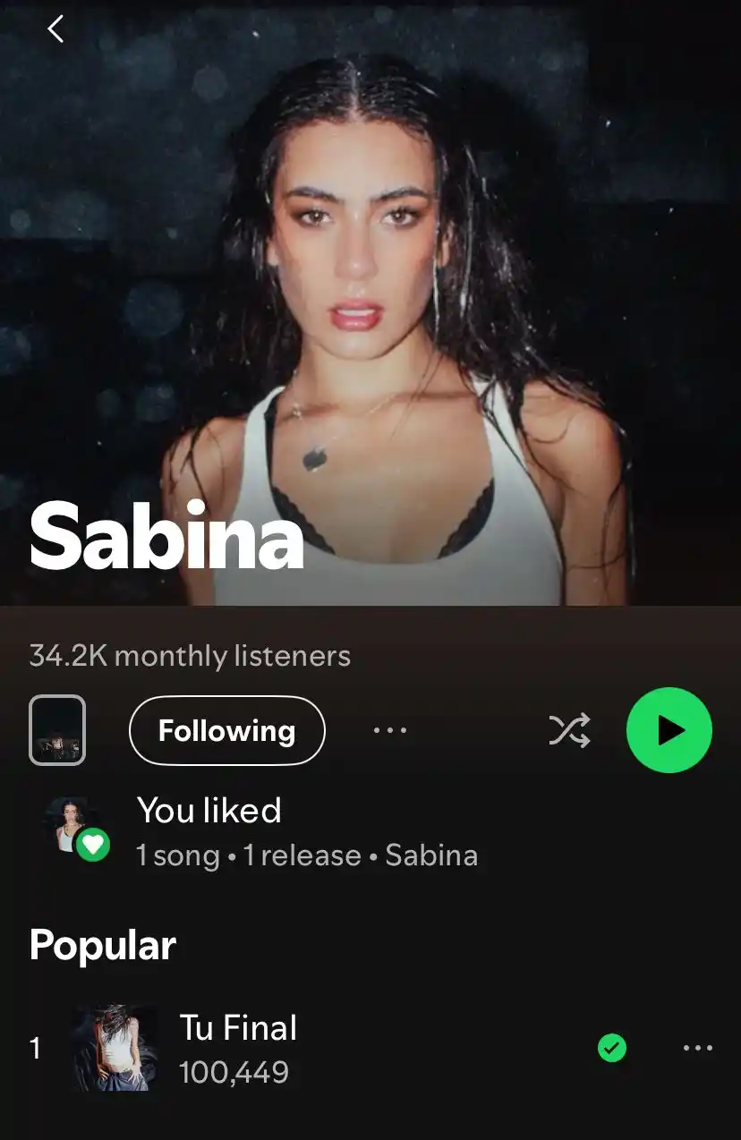 Sabina Hidalgo Charts. post