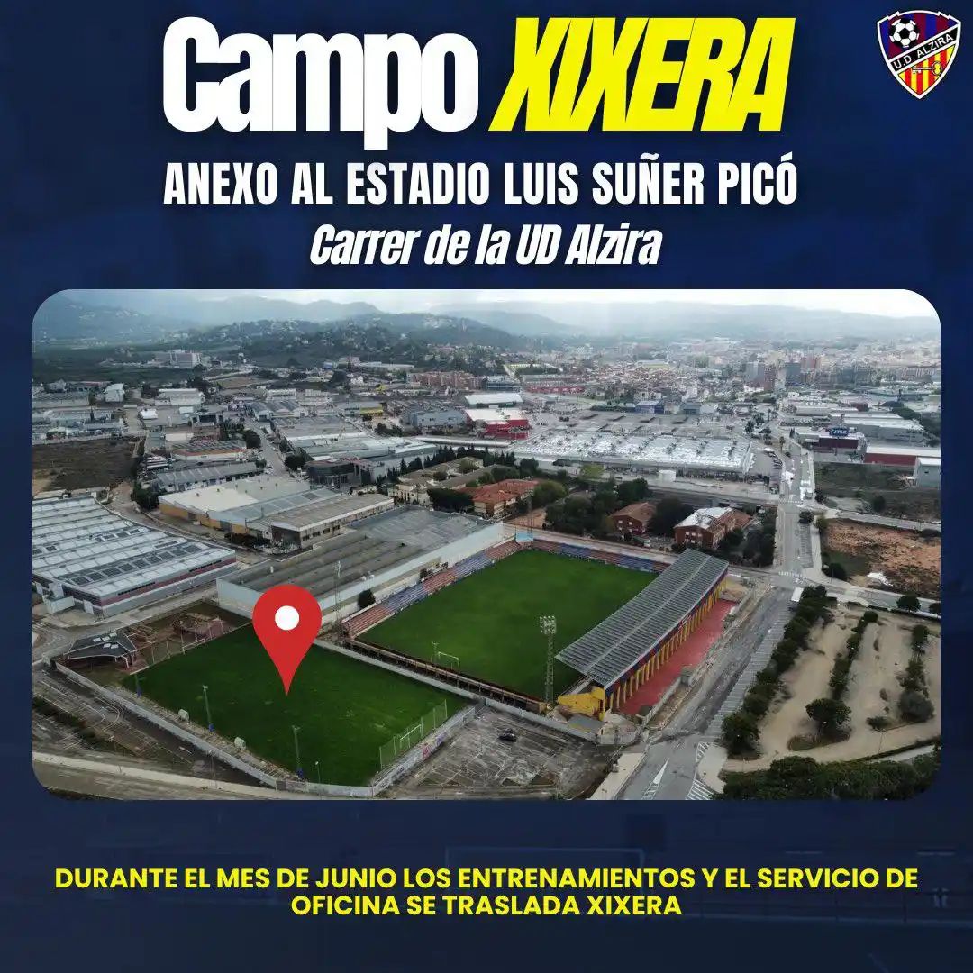 Image from UD ALZIRA: 📍Ens traslladem a XIXERÀ!! Durant tot el mes de juny els entrenament...