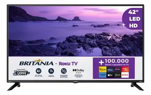 Image from UAI QUE PROMO 📢🎟️: essa tv de 42 polegadas tá barato demais ‼️ Smart Tv 42'' FHD Britâni...