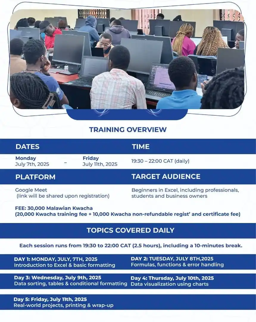 Image from ONLINE JOB VACANCIES: Excel for Beginners Training 📍 Hosted by Manowa Research and Training...