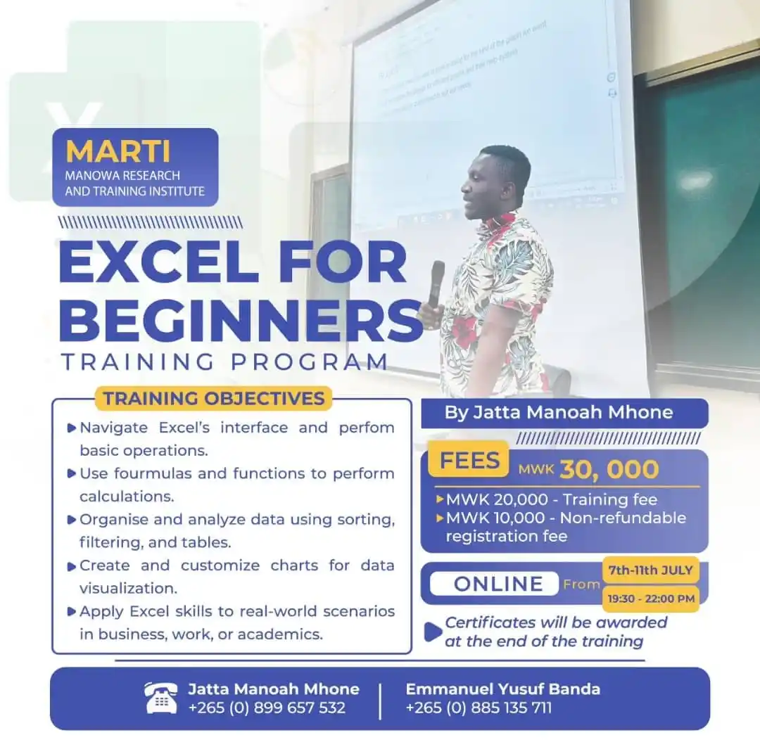 Image from ONLINE JOB VACANCIES: Excel for Beginners Training 📍 Hosted by Manowa Research and Training...