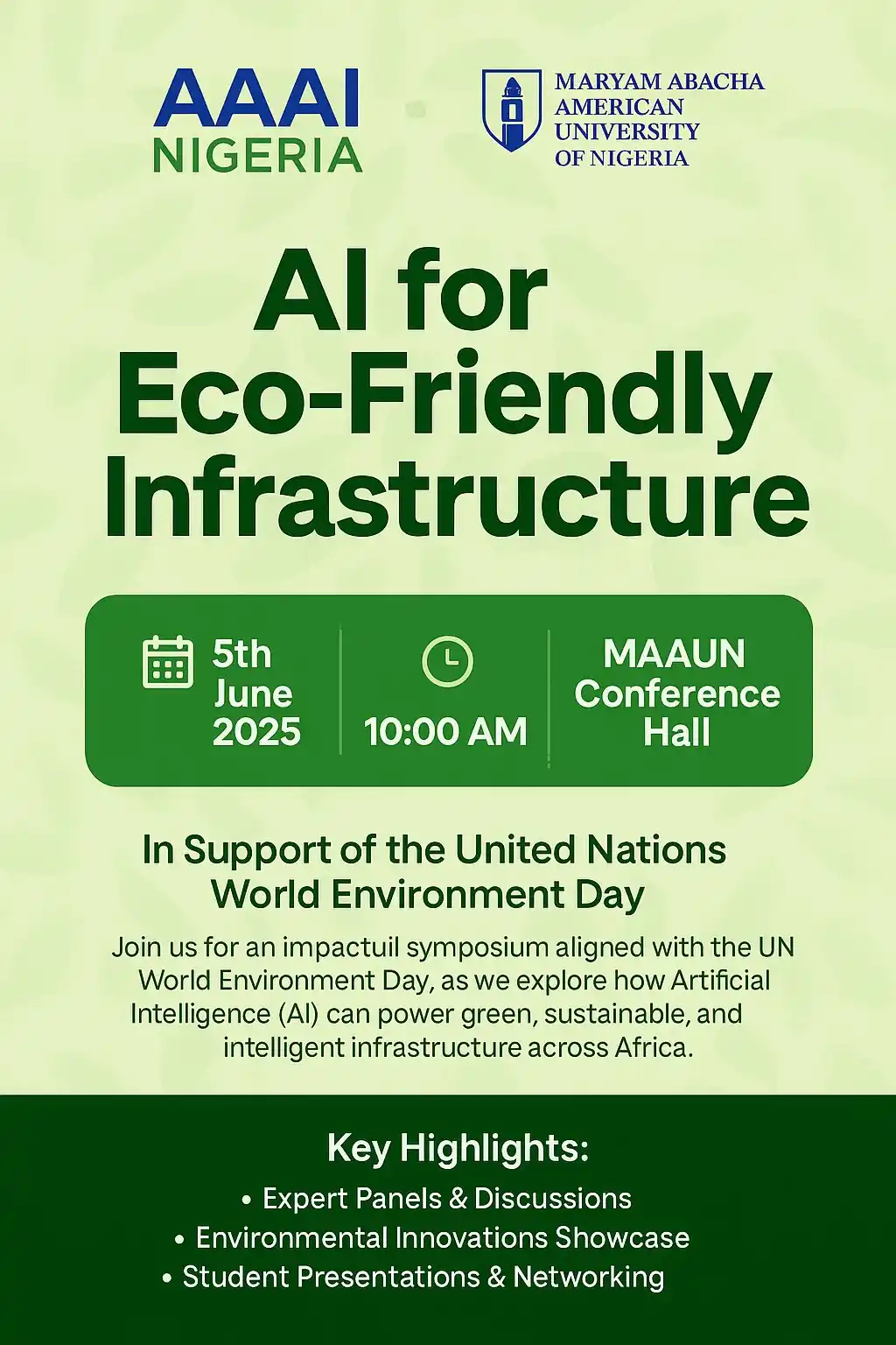 Image from AAAI Nigeria: Exciting Conference Alert 🚨 AAAI-Nigeria, in partnership with Maryam ...