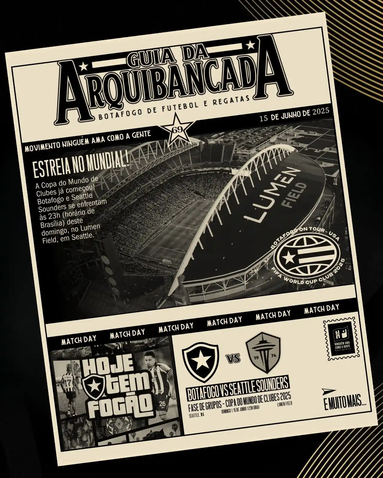 Image from Guia da Arquibancada | Botafogo: *GUIA DA ARQUIBANCADA - BOTAFOGO X SEATTLE SOUNDERS* 🗞 No Guia de ho...