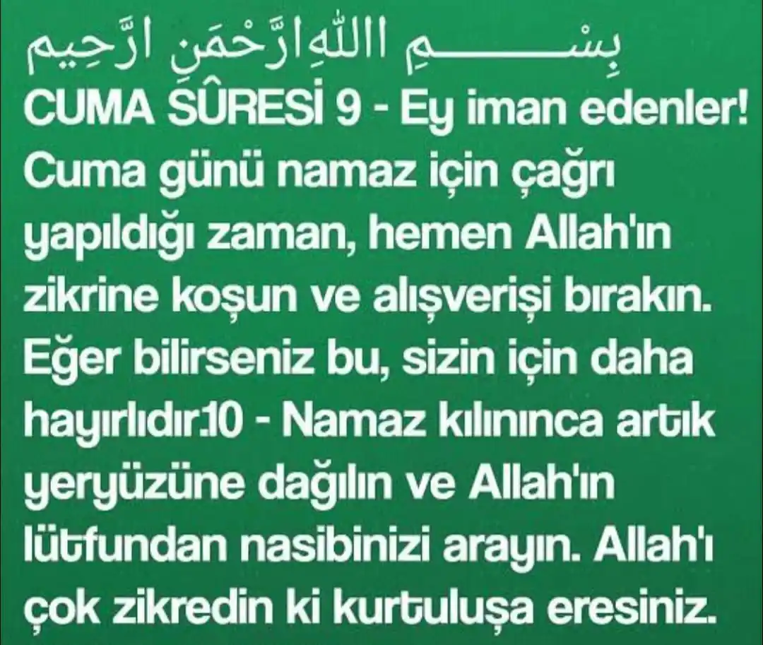 Image from Ehli Sünnet ve'l Cemaat: 💚 Haftanın ayet-i kerimesi 💚...