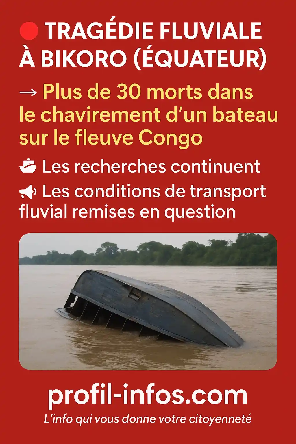 Image from Profil-infos.com: https://profil-infos.com/publication/133/equateur-drame-sur-le-fleuve-...