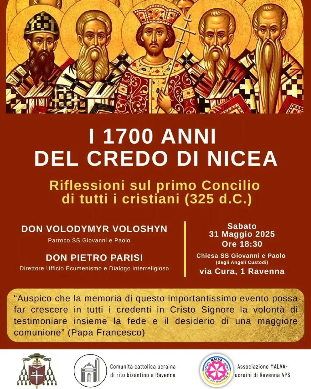 Image from Biblioteca Diocesana S. Pier Crisologo - Ravenna: I 1700 anni del Credo di Nicea Sabato 31 maggio alle ore 18:30 la chi...