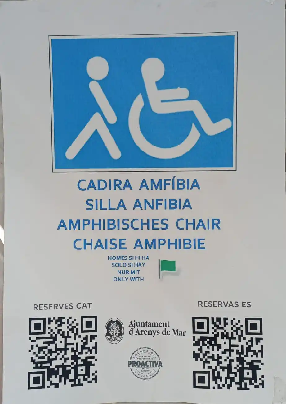 Image from Ajuntament Arenys de Mar: ℹ️ Gaudeix de la platja amb més accessibilitat! 🏖️ ♿️ Aquest estiu, j...