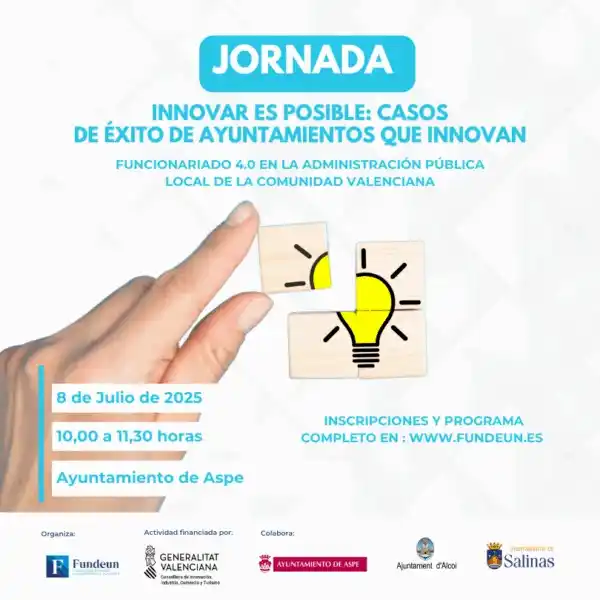 Image from Ayuntamiento de Aspe: 🎯 INNOVAR ES POSIBLE 🚀 Casos de éxito de ayuntamientos que ya lo est...
