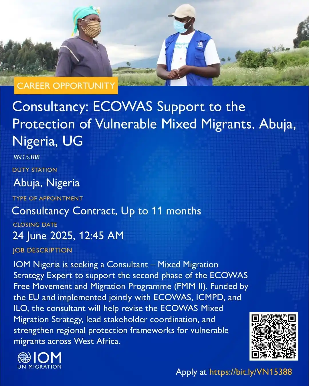 Image from Verifiable Jobs/ Opportunities With #AdetolaElegbeje: 📢 IOM Nigeria is hiring! We're looking for: 🔹 A Shelter Standards...