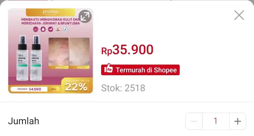 Image from DISKON SHOPEE 🛒: Isi 2 Pratista Calming Spray https://s.shopee.co.id/5VJf6dmCOH?share...