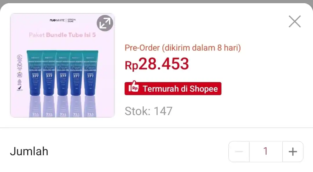 Image from DISKON SHOPEE 🛒: Isi 5 FLOWHITE BEAUTY - Hydration Bright Essence Body Serum https://s....