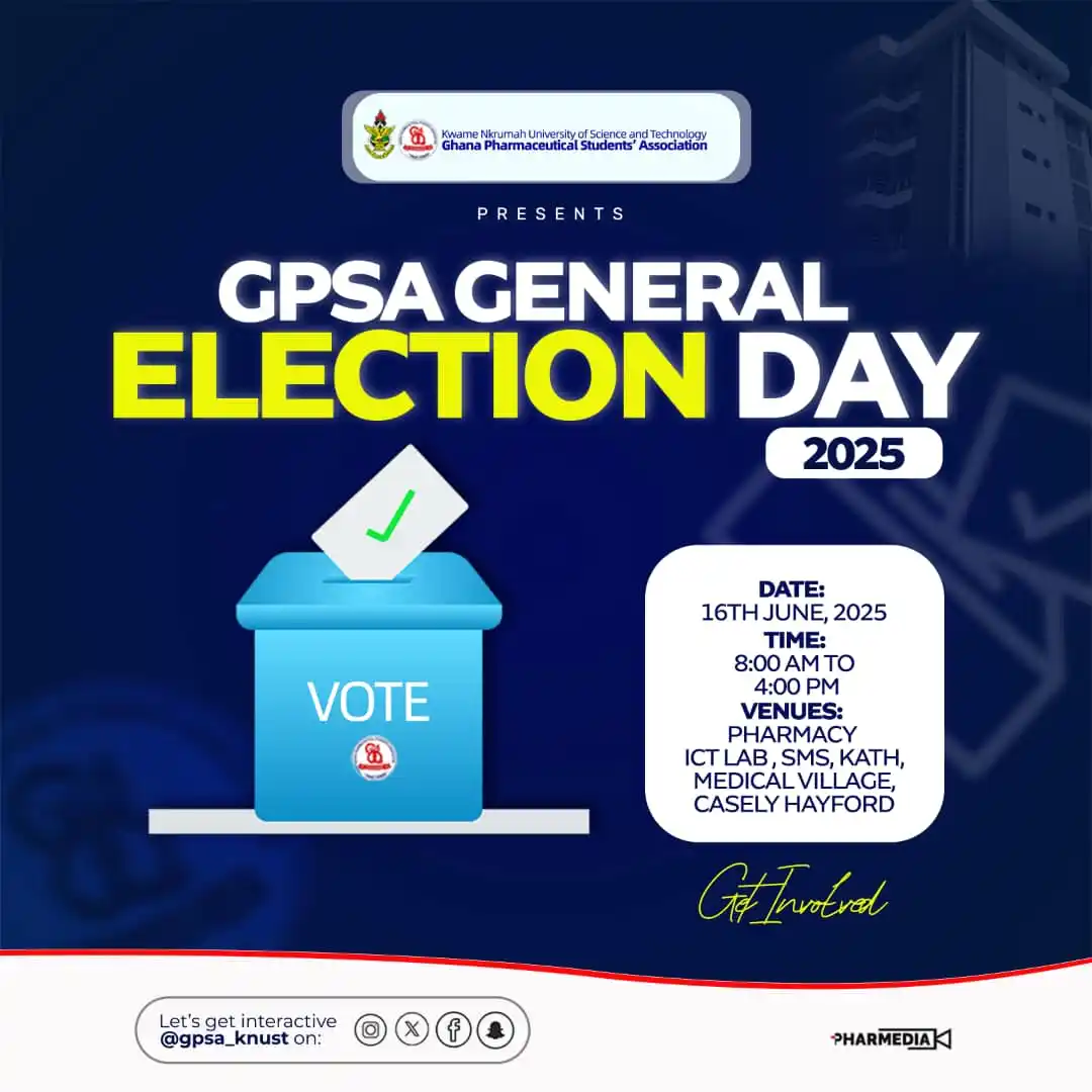 Image from GPSA KNUST: *It’s Election Day!   Let’s Make It Count!*  The wait is over — today,...