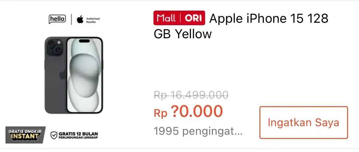 Image from DISKON SHOPEE 🛒: Jadi 💰10.000 ⏰ 00:00WIB (Khusus Pembayaran Spaylater) Apple iPhone 1...