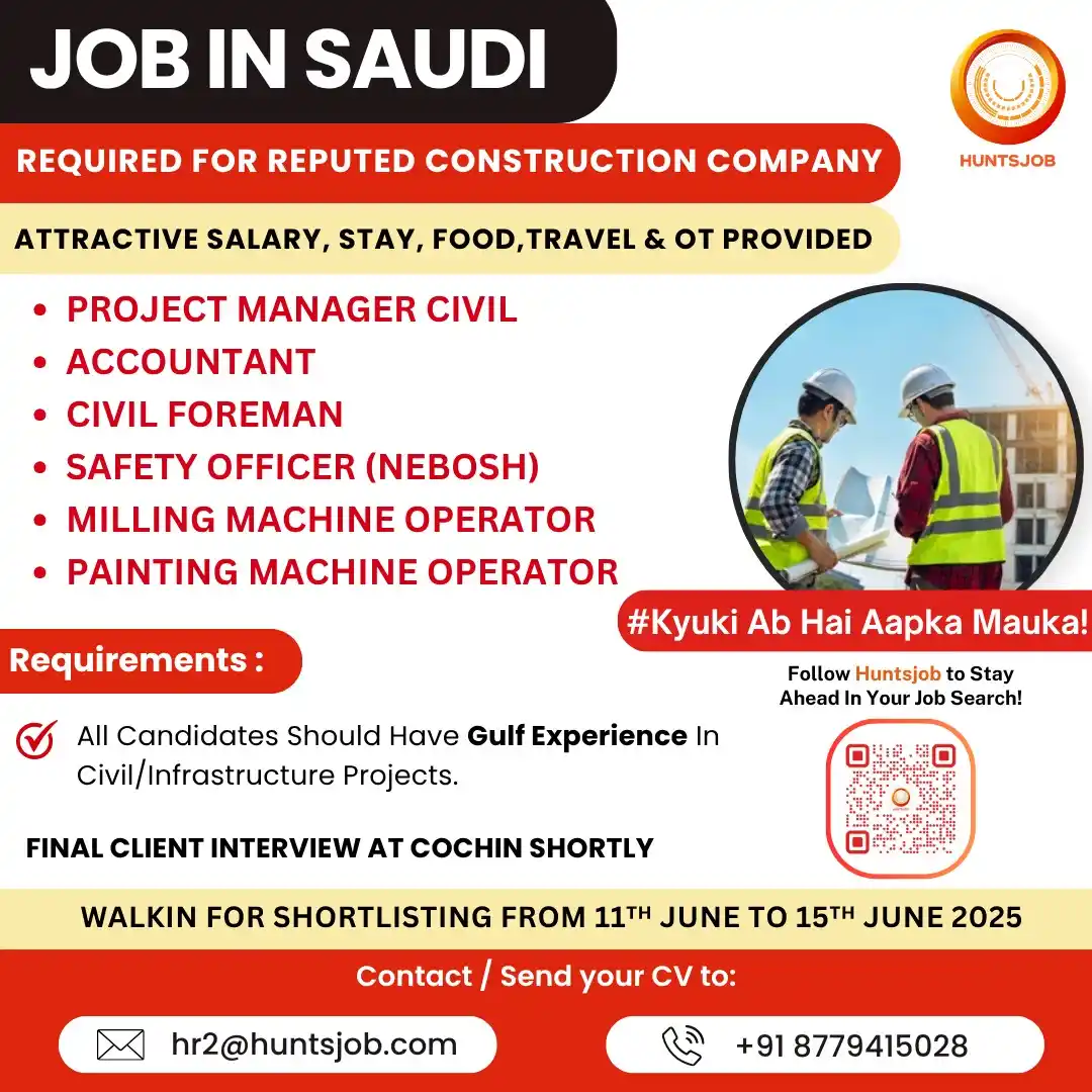 Image from Huntsjob: Jobs in Saudi✈️ ▶Project Manager Civil https://www.huntsjob.com/jobdet...