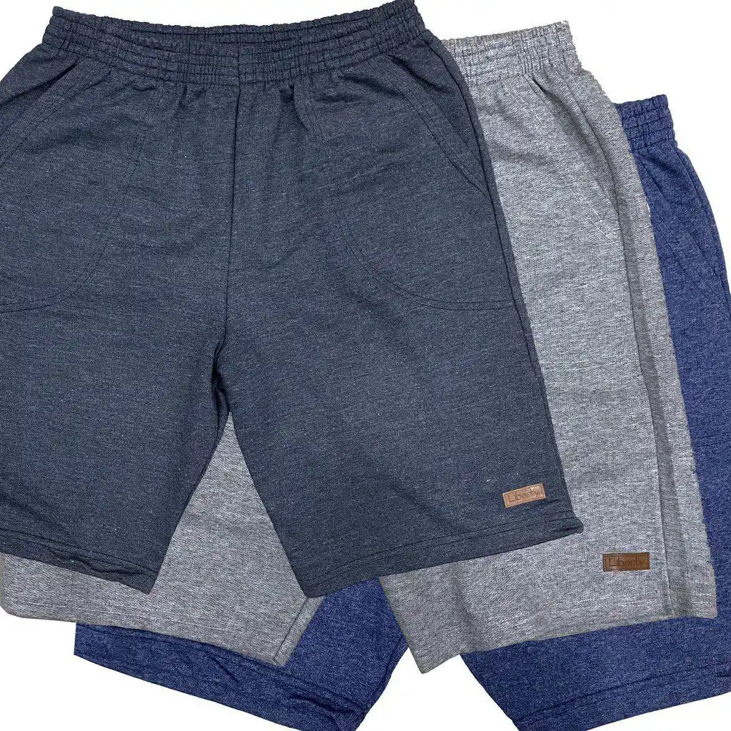 Image from Promos e ofertas | achadinho online : 🔥 Kit 3 Bermuda Moletom Esporte Com Bolso E Elastico Muito Confortave...