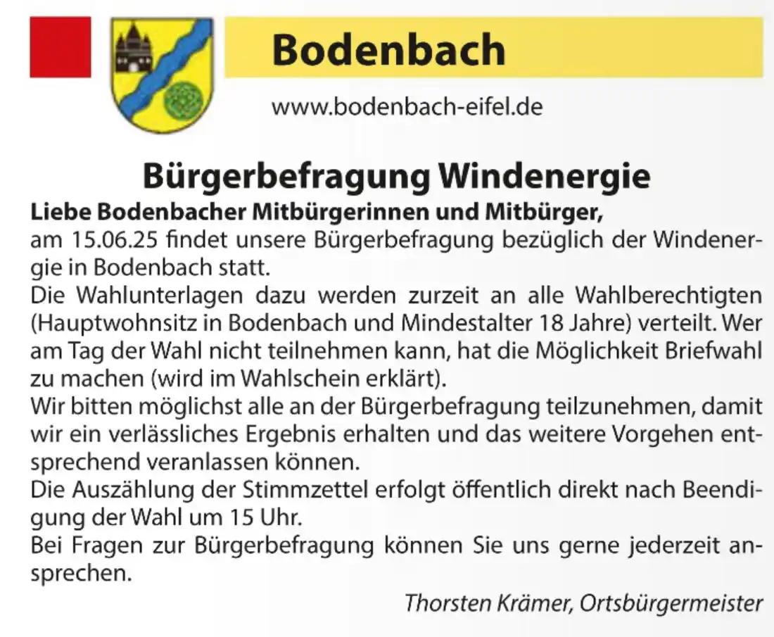 Image from Buschfunk Bodenbach: Kleine Erinnerung an unsere Bürgerbefragung bezüglich der Windenergie ...