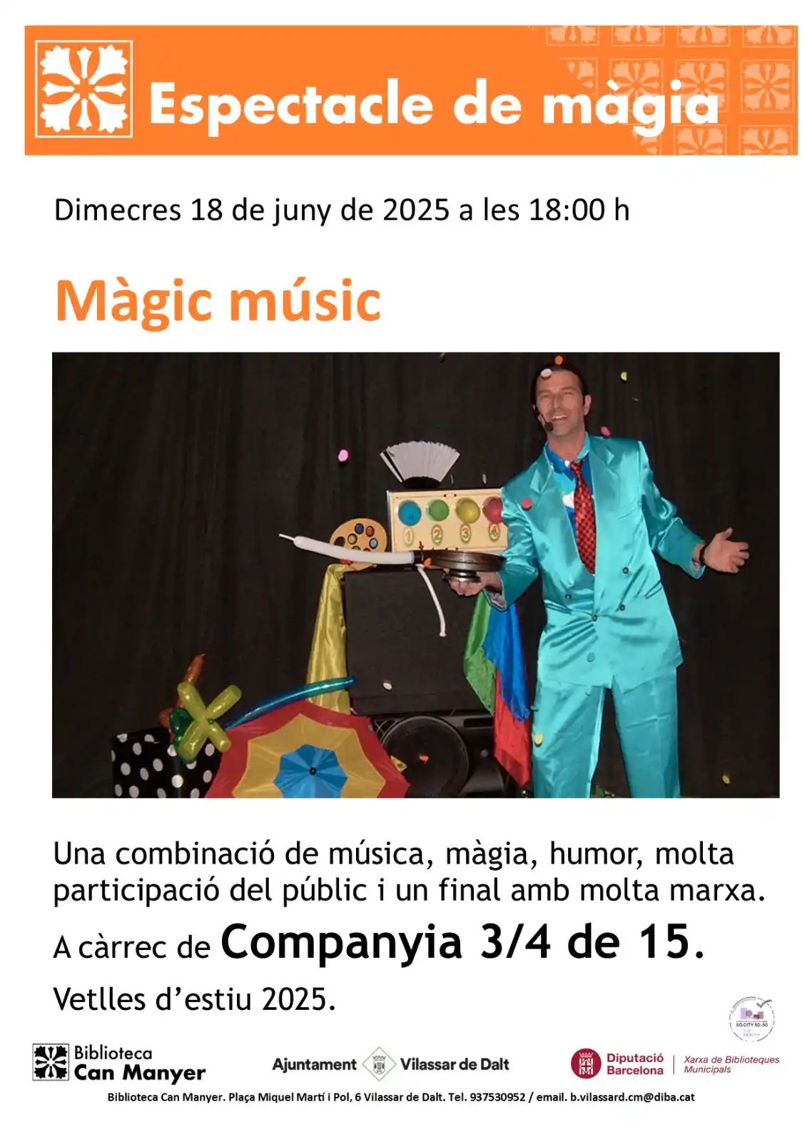 Image from Ajuntament de Vilassar de Dalt: La Biblioteca Can Manyer se suma a les Vetlles d'estiu 2025 amb un esp...