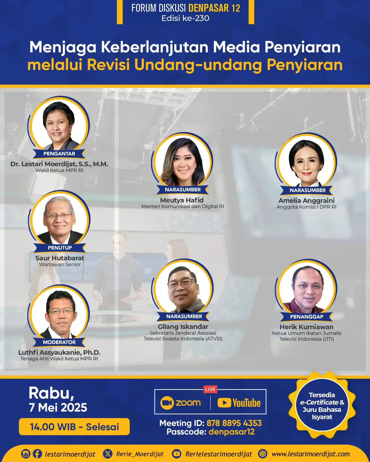 Image from 💓 SEMINAR & WORKSHOP 💓: _Link Virtual Zoom_ https://bit.ly/FDD12-Edisi230 Meeting ID: 878 889...