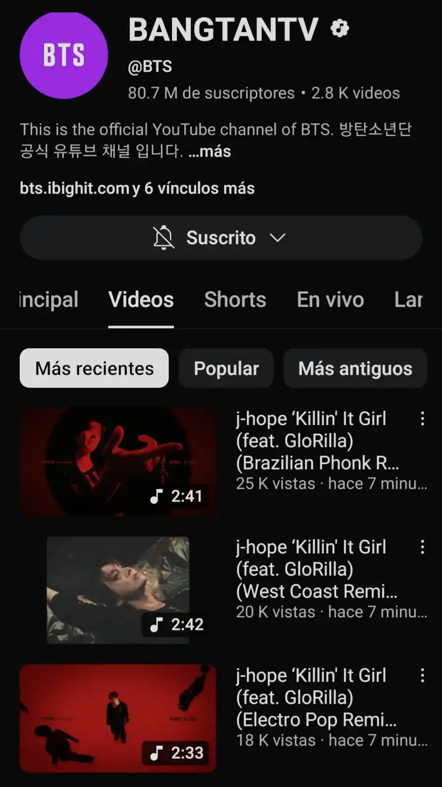Image from BitCypher Pt.0 Fan base ✨: 📢Los Remixes de "Sillin' It Girl" de J Hope, ya estan en YouTube!! Es...