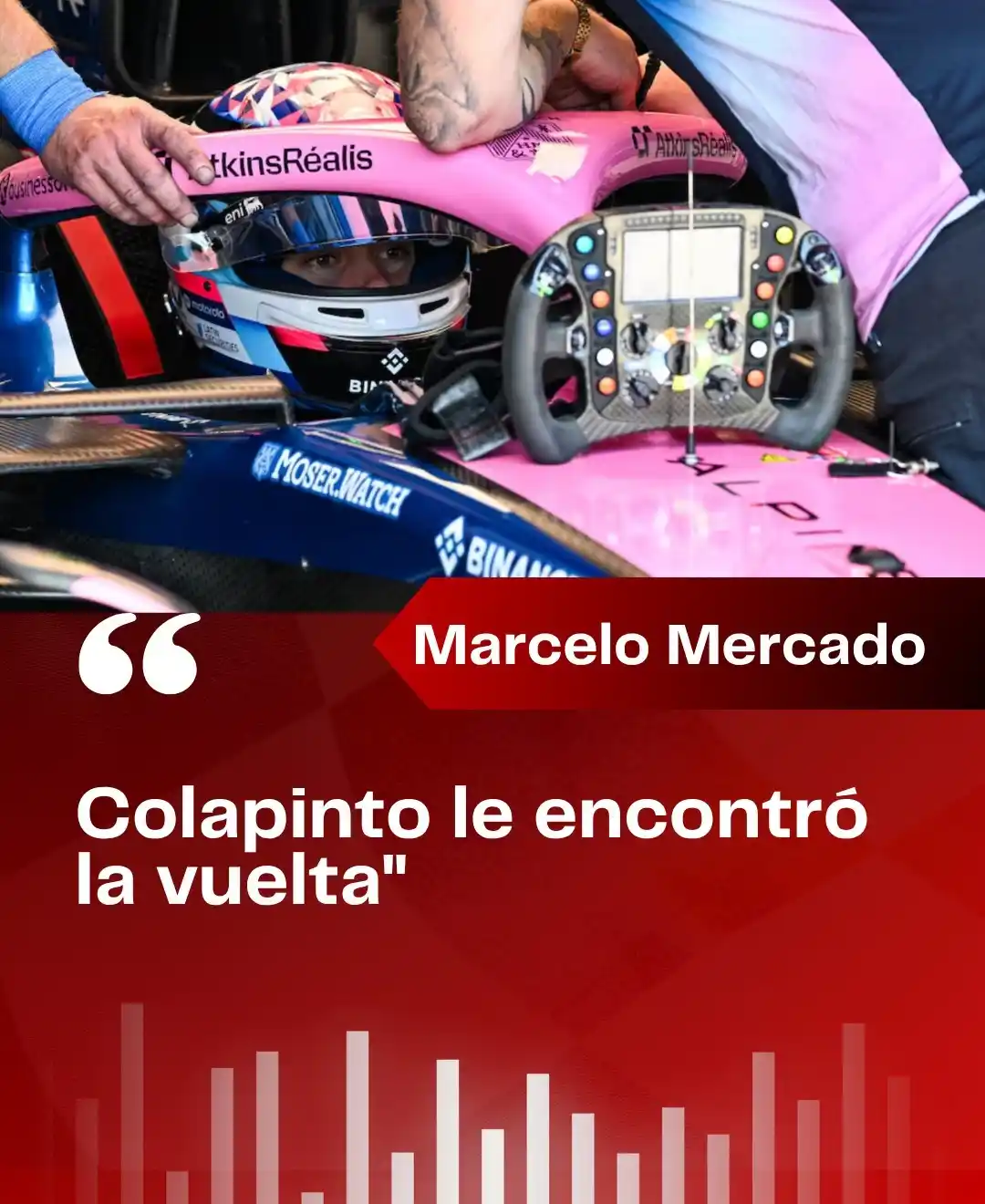 Image from Flavio Bonavena: 🔊 Marcelo Mercado valoró la actuación de Franco Colapinto en <a class...