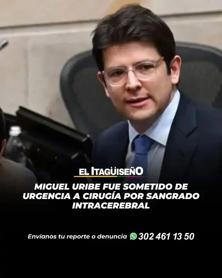 Image from Noticias Metropolitana: *Miguel Uribe fue sometido de urgencia a cirugía por sangrado intracer...