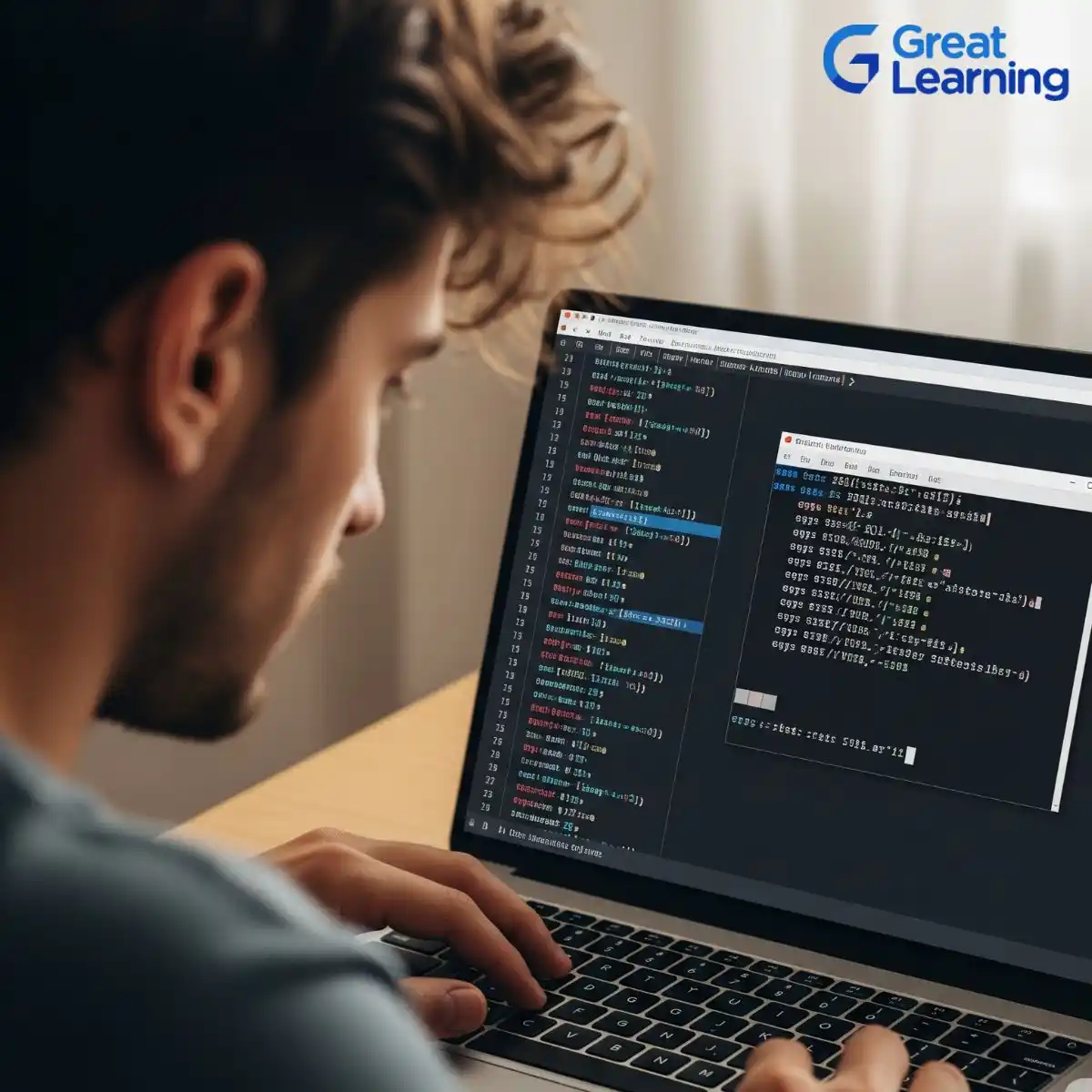 Image from Great Learning Academy: *Need to run SQL queries without setting up a database?* Try the Onlin...