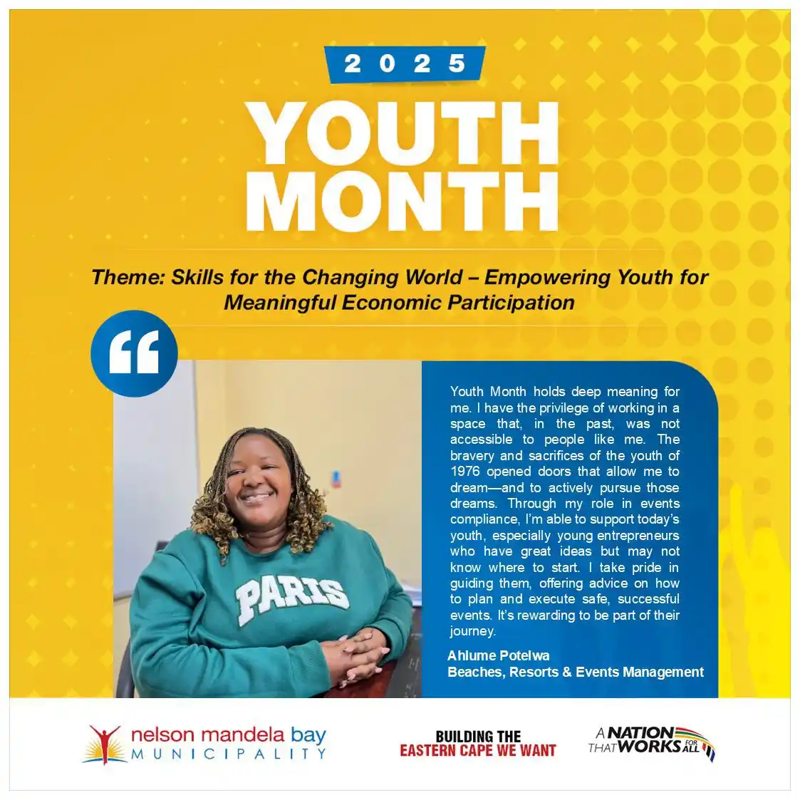 Image from Nelson Mandela Bay Municipality : Nelson Mandela Bay Municipality celebrates Youth Month under the theme...