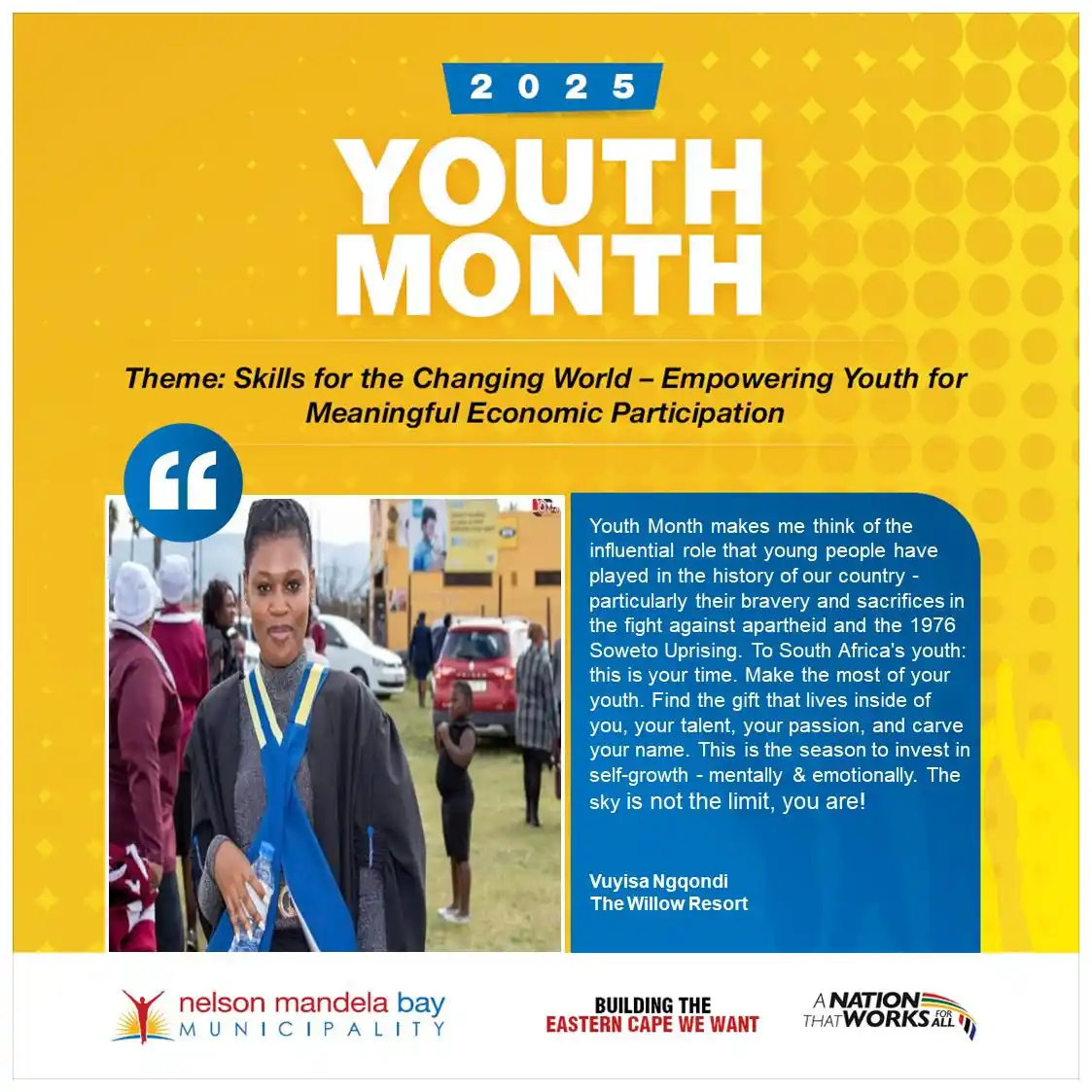 Image from Nelson Mandela Bay Municipality : Nelson Mandela Bay Municipality celebrates Youth Month under the theme...