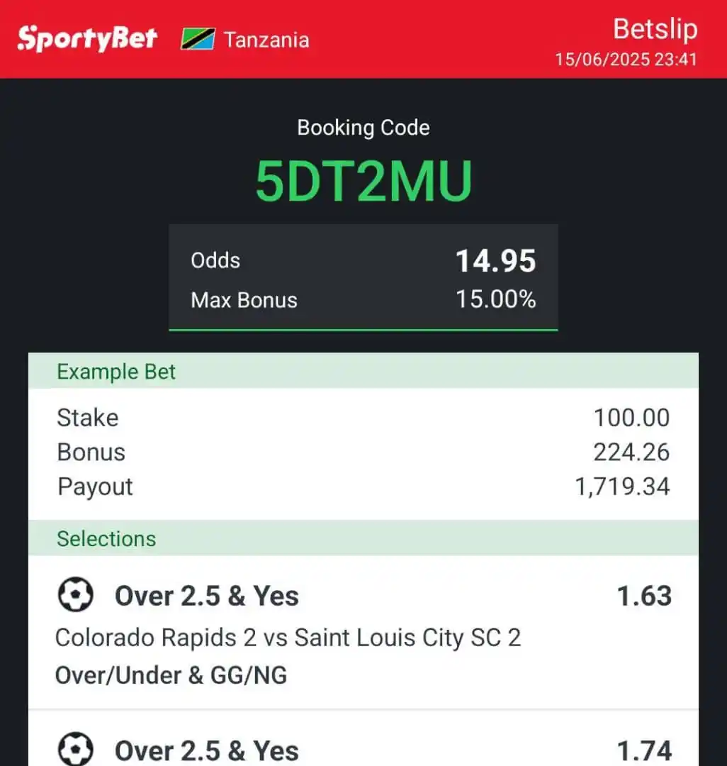 Image from Sports Spirt: Night shift Sportybet 🔥 Code 👉5DT2MU...