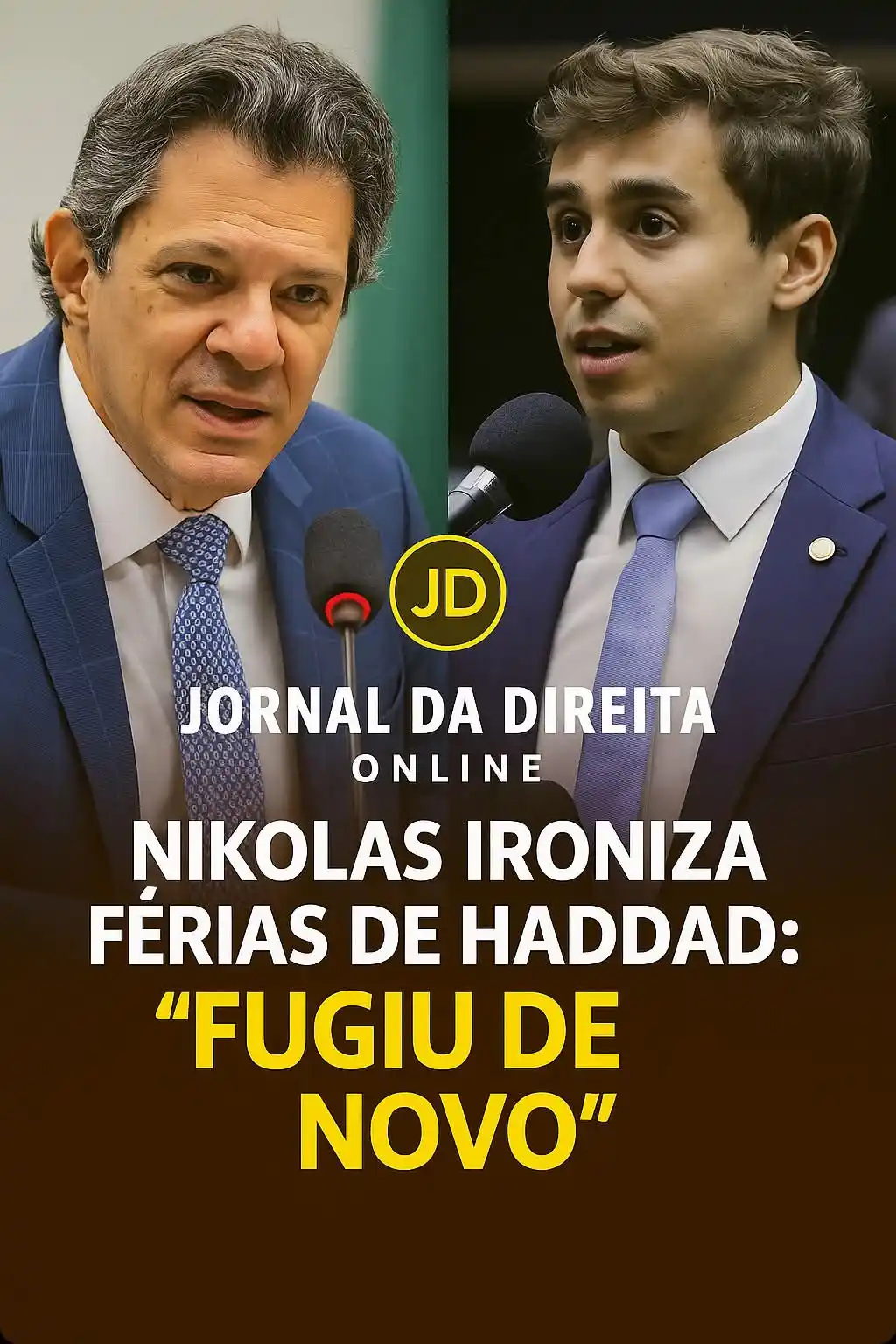 Image from Jornal Da Direita Online: O deputado Nikolas Ferreira (PL-MG) criticou duramente o ministro da F...