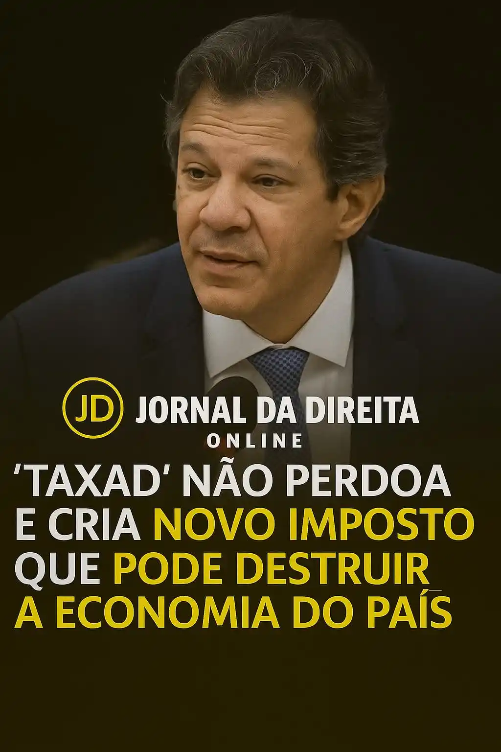 Image from Jornal Da Direita Online: O governo Lula anunciou esta semana a criação de um novo imposto de 5%...