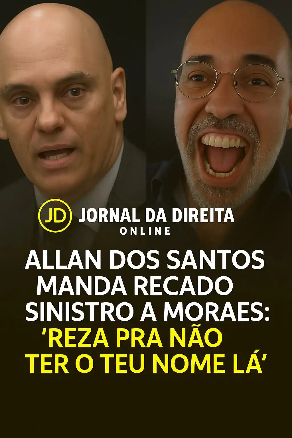 Image from Jornal Da Direita Online: O jornalista Allan dos Santos, atualmente exilado nos Estados Unidos, ...