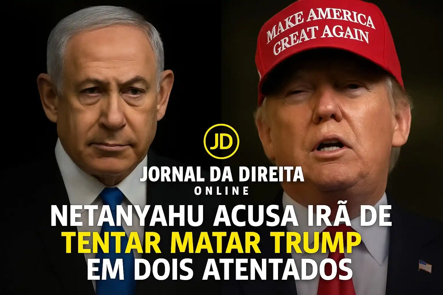 Image from Jornal Da Direita Online: O primeiro‑ministro de Israel, Benjamin Netanyahu, afirmou em entrevis...
