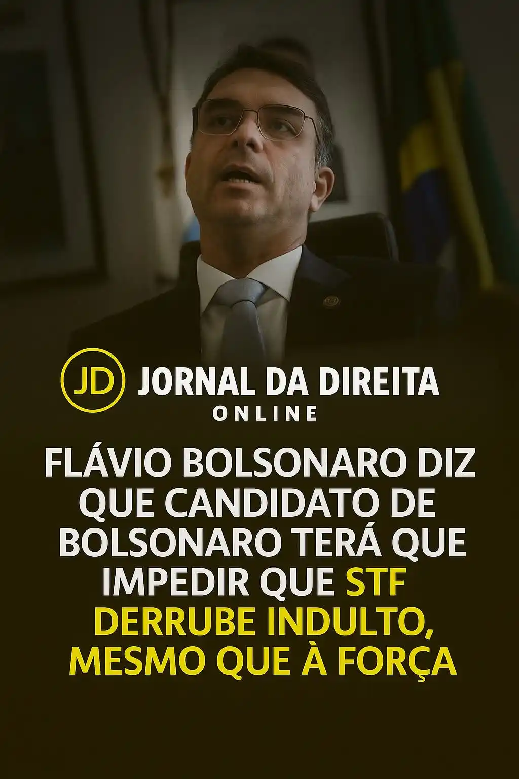 Image from Jornal Da Direita Online: O senador Flávio Bolsonaro (PL-RJ) afirmou em entrevista à Folha de S....