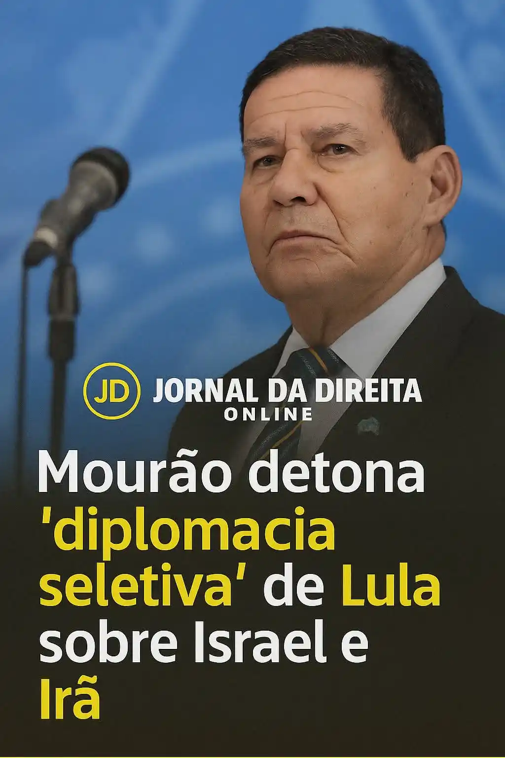Image from Jornal Da Direita Online: O senador Hamilton Mourão (Republicanos‑RS) criticou com veemência a p...