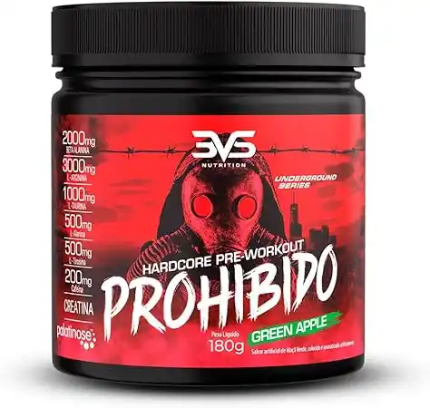 Image from ACHADINHOS DA NANDA | OFERTAS E CUPONS 🛍️🛒: 🚨Oferta Amazon 3VS Nutrition Pré Treino Prohibido 180g Sabor Maça Ve...