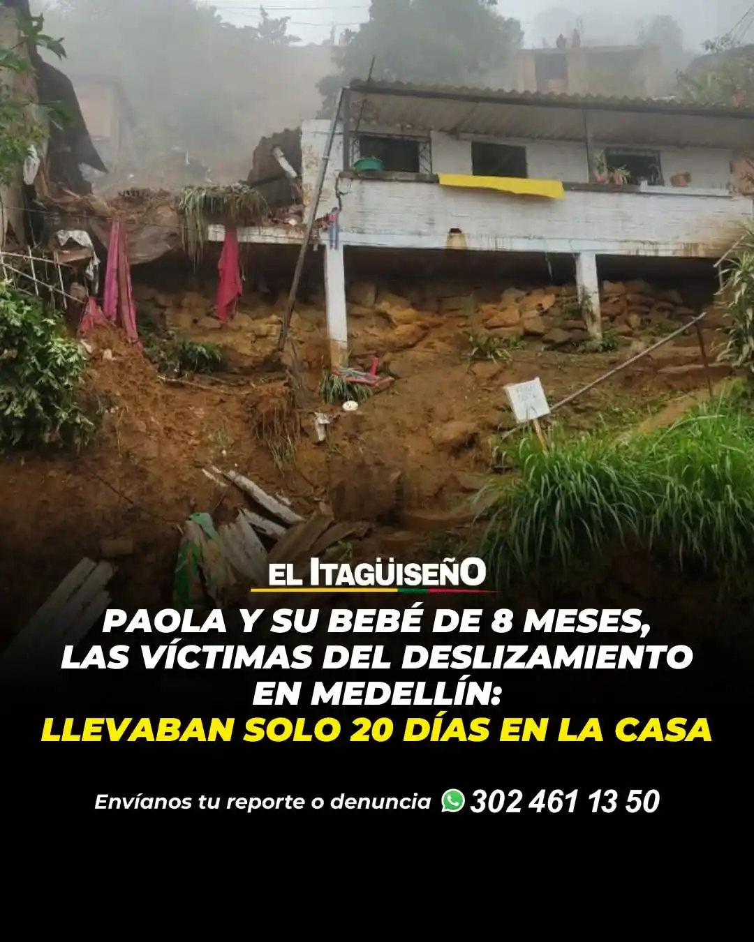 Image from Noticias Metropolitana: *Paola y su bebé de 8 meses, las víctimas del deslizamiento en Medellí...