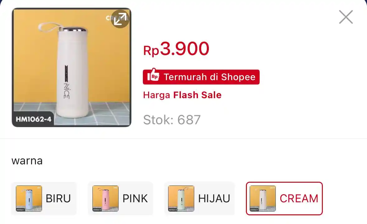 Image from DISKON SHOPEE 🛒: Paus Biru - Botol Minum Nice Tumblr Anak 400ml   https://s.shopee.co.i...