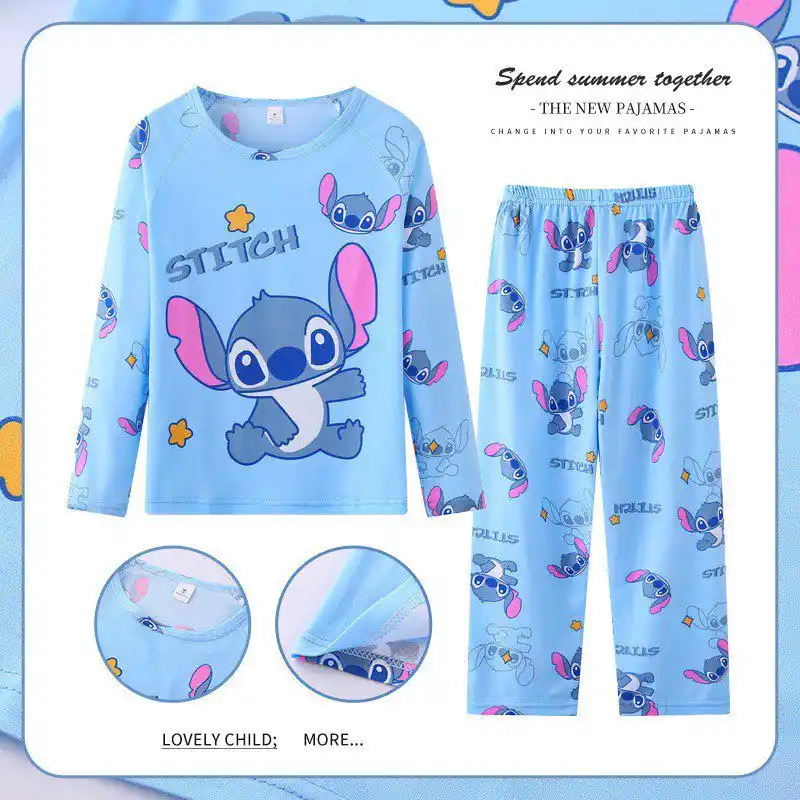 Image from Promos e ofertas | achadinho online : 🔥 Pijama infantil Meninos Meninas Cartoon Cute Casual Homewear Conjun...
