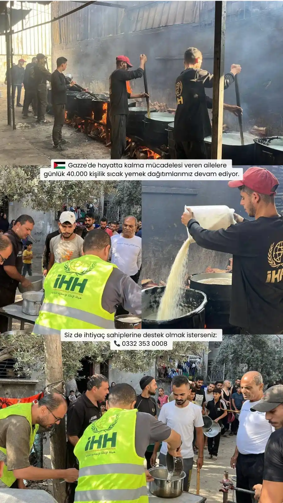 Image from İHH İnsani Yardım Vakfı Konya Şubesi: 🇵🇸🕊️ Gazze'de hayatta kalma mücadelesi veren ailelere günlük 40.000...
