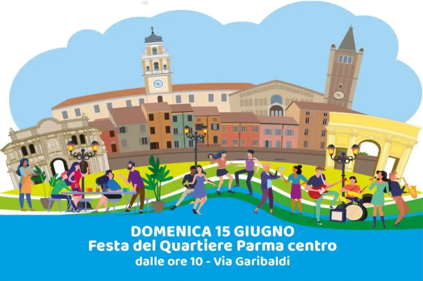 Image from Comune di Parma: 🎉 *Quartieri in Festa a Parma Centro – 14 e 15 giugno* 🎉 📍*Un week...