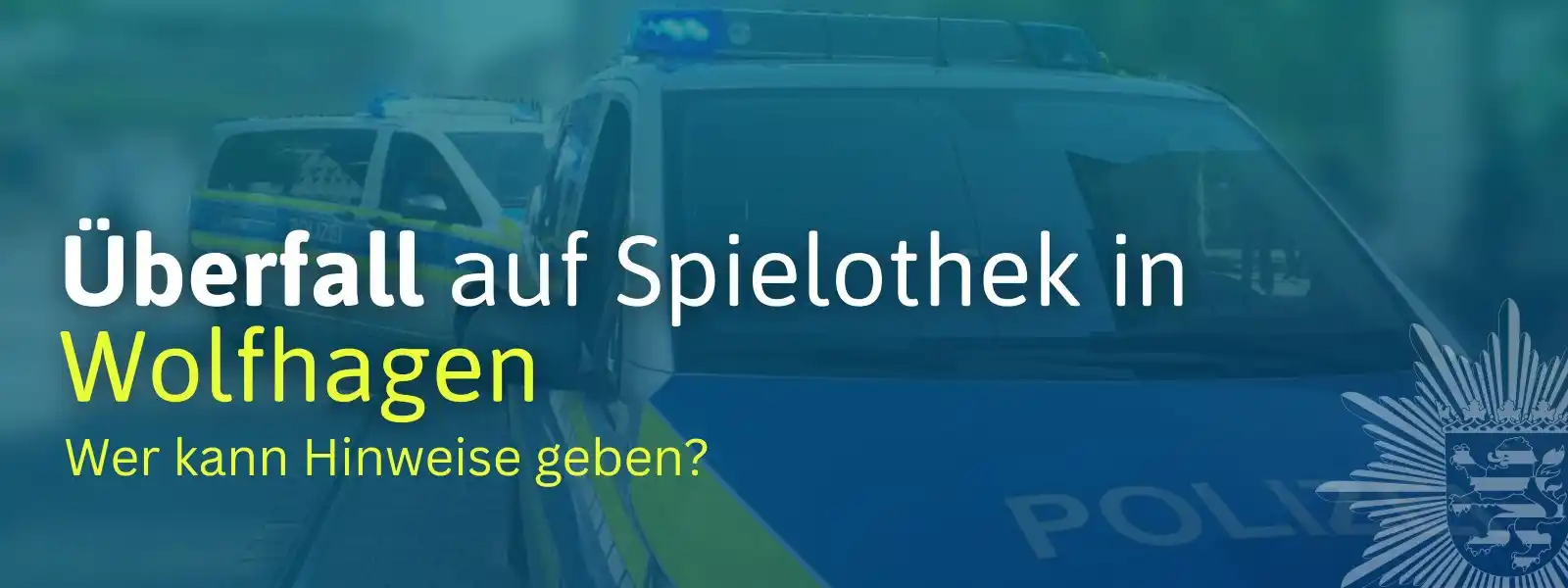 Image from Polizei Nordhessen: 🔹 *Raubüberfall auf Spielothek in Wolfhagen* 🔹 Ohne lohnende Beute...
