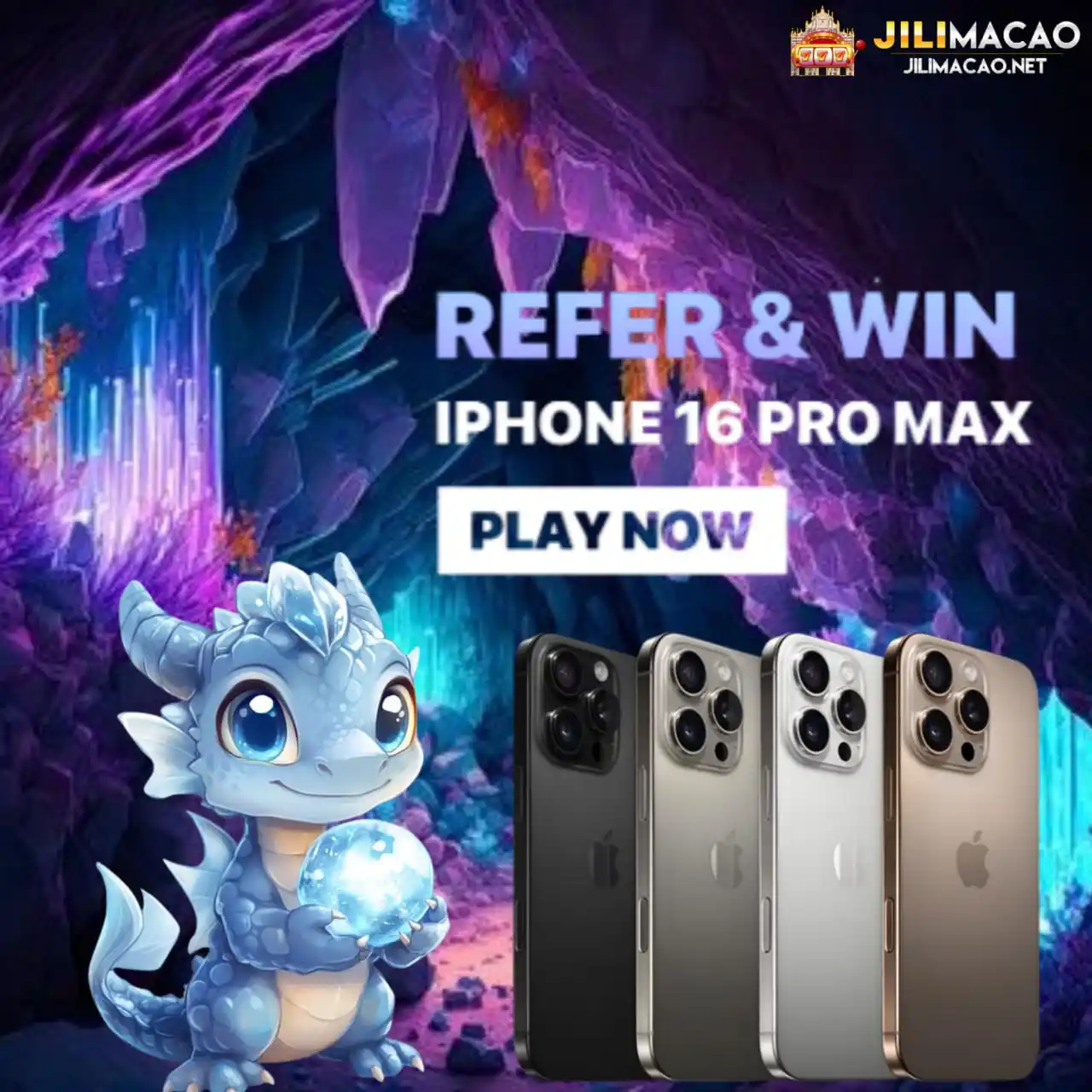 Image from JILIMACAO OFFICIAL CHANNEL: 🎉 REFER & WIN an iPhone 16 Pro Max! 🎉 📱 Invite friends & earn lott...