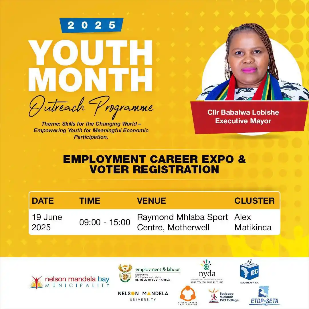 Image from Nelson Mandela Bay Municipality : Reminder ‼️ Join the Nelson Mandela Bay Municipality’s Executive Mayo...