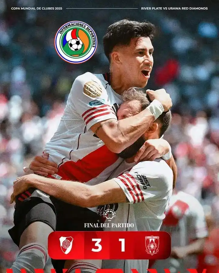 Image from Informaciones Deportivas.: 🔥 RIVER ARRANCÓ CON EL PIE DERECHO EN EL MUNDIAL DE CLUBES 🔴⚪ El Mi...