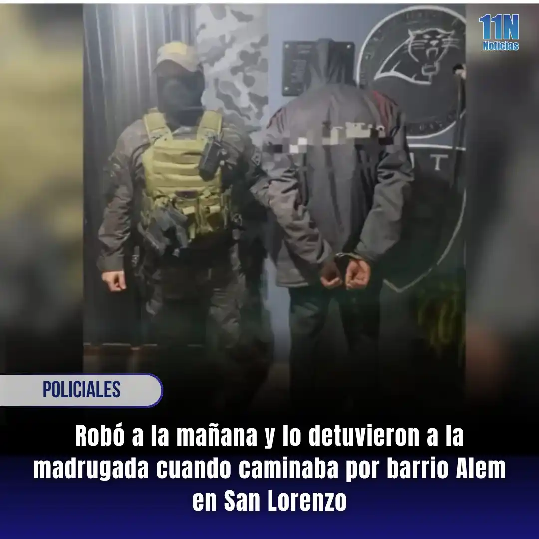 Image from 11Noticias: *🚔‼️ Robó a la mañana y lo detuvieron a la madrugada cuando caminaba ...