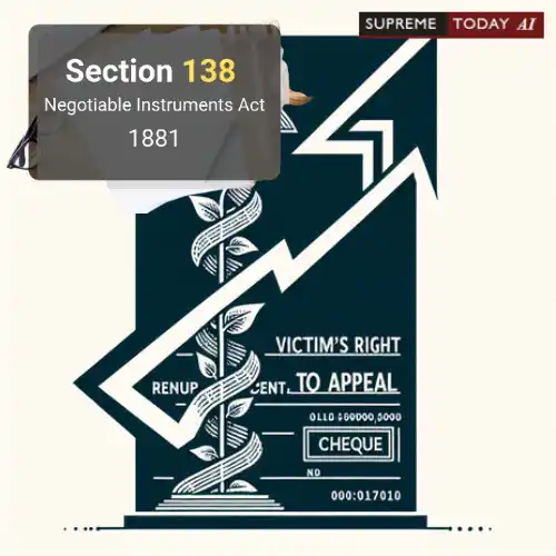 Image from Supreme Today AI: S.138 NI Act Complainant is a 'Victim', Can Appeal Acquittal Under Pro...