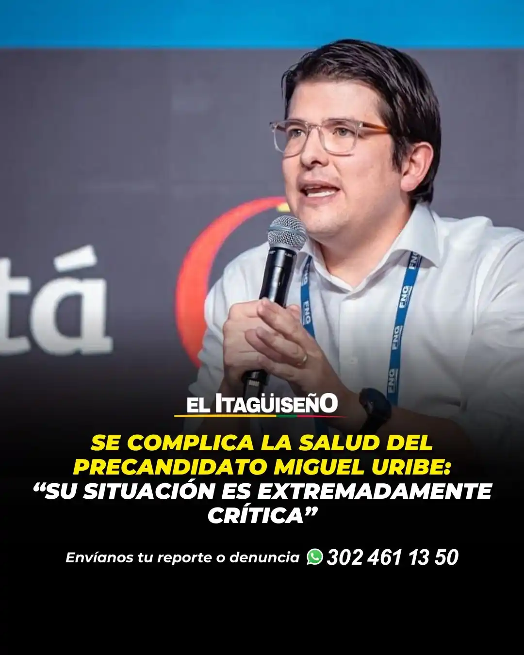 Image from Noticias Metropolitana: *Se complica la salud del precandidato Miguel Uribe: "Su situación es ...