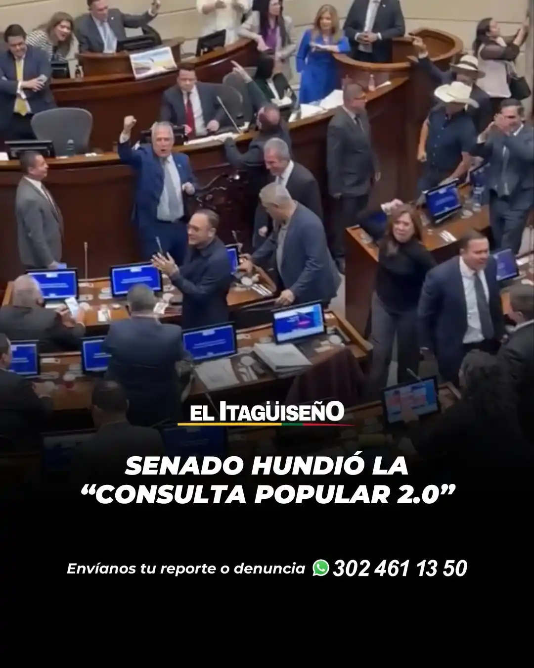 Image from Noticias Metropolitana: *Senado hundió la "Consulta Popular 2.0"* *Facebook:* https://www.fac...