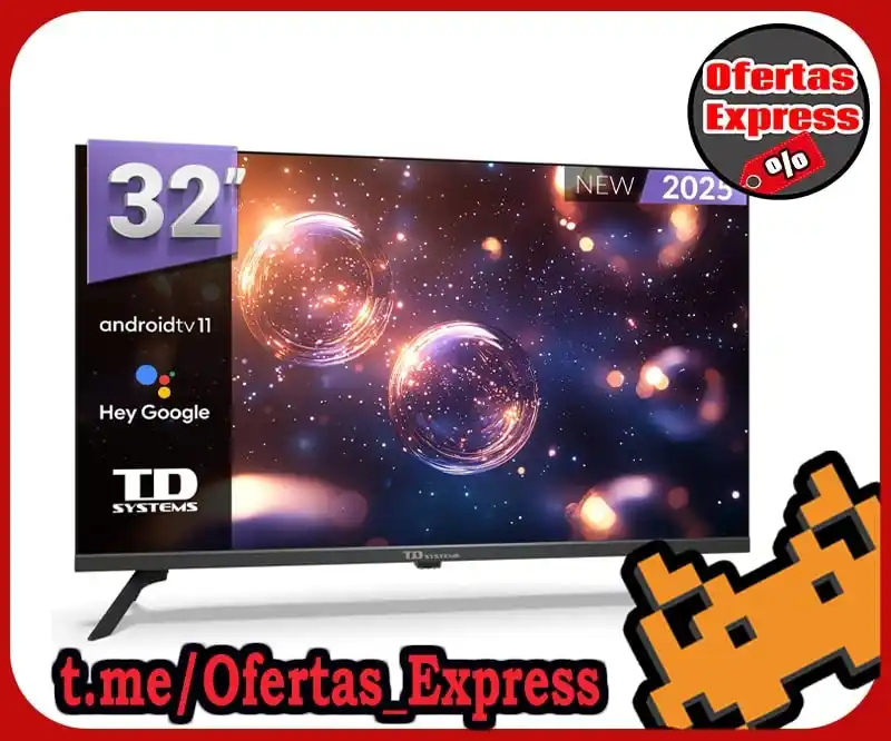 Image from OfertasExpress tecnología : Smart TV 32 pulgadas HD Hey Google Official Assistant con control por ...